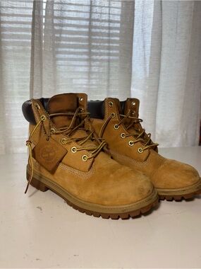 Timberland Men's Wheat Nubuck Lace-Up Work Boots